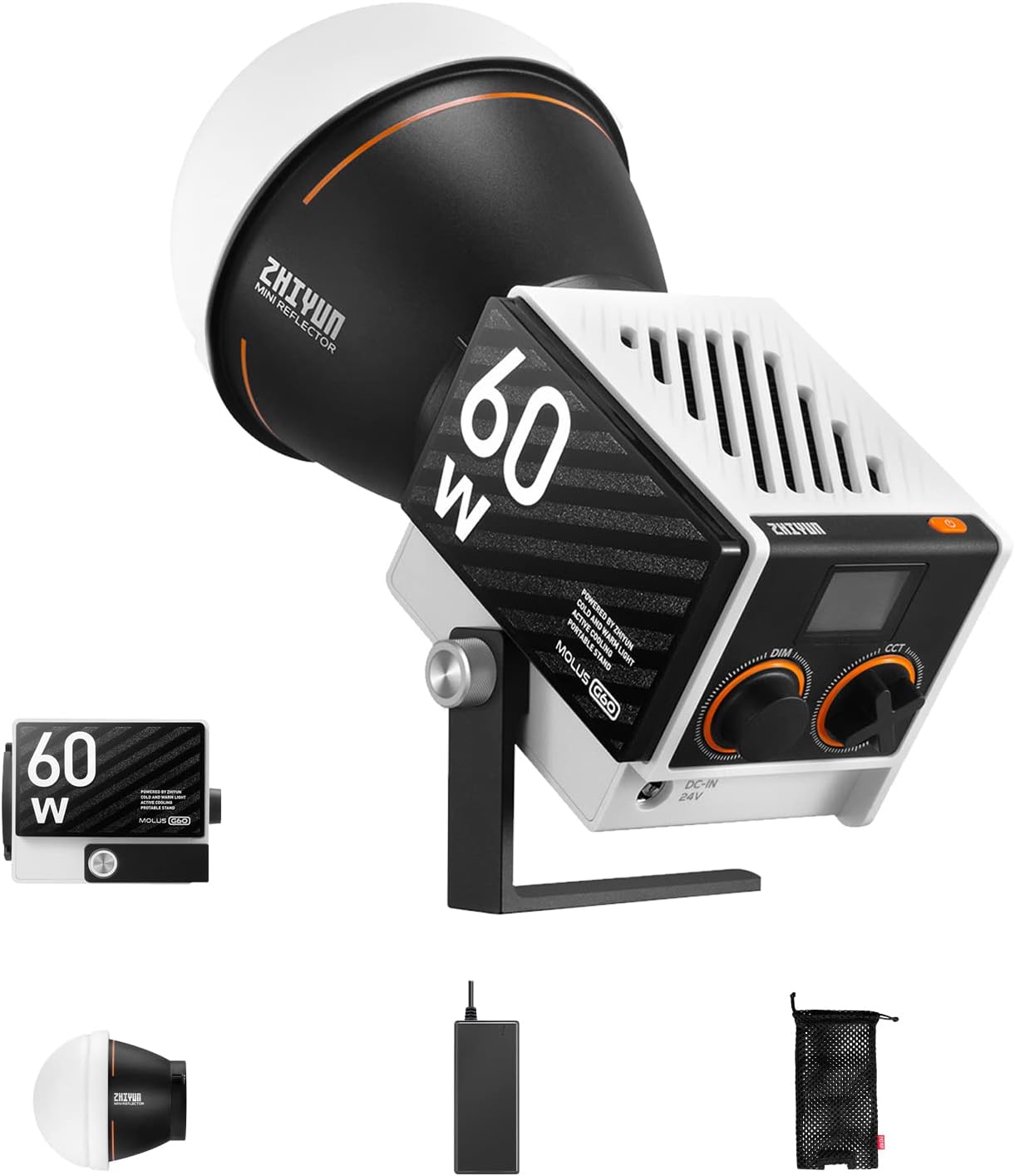 ZHIYUN Molus G60 Bi-Color Video Light for Creative Filmmaking