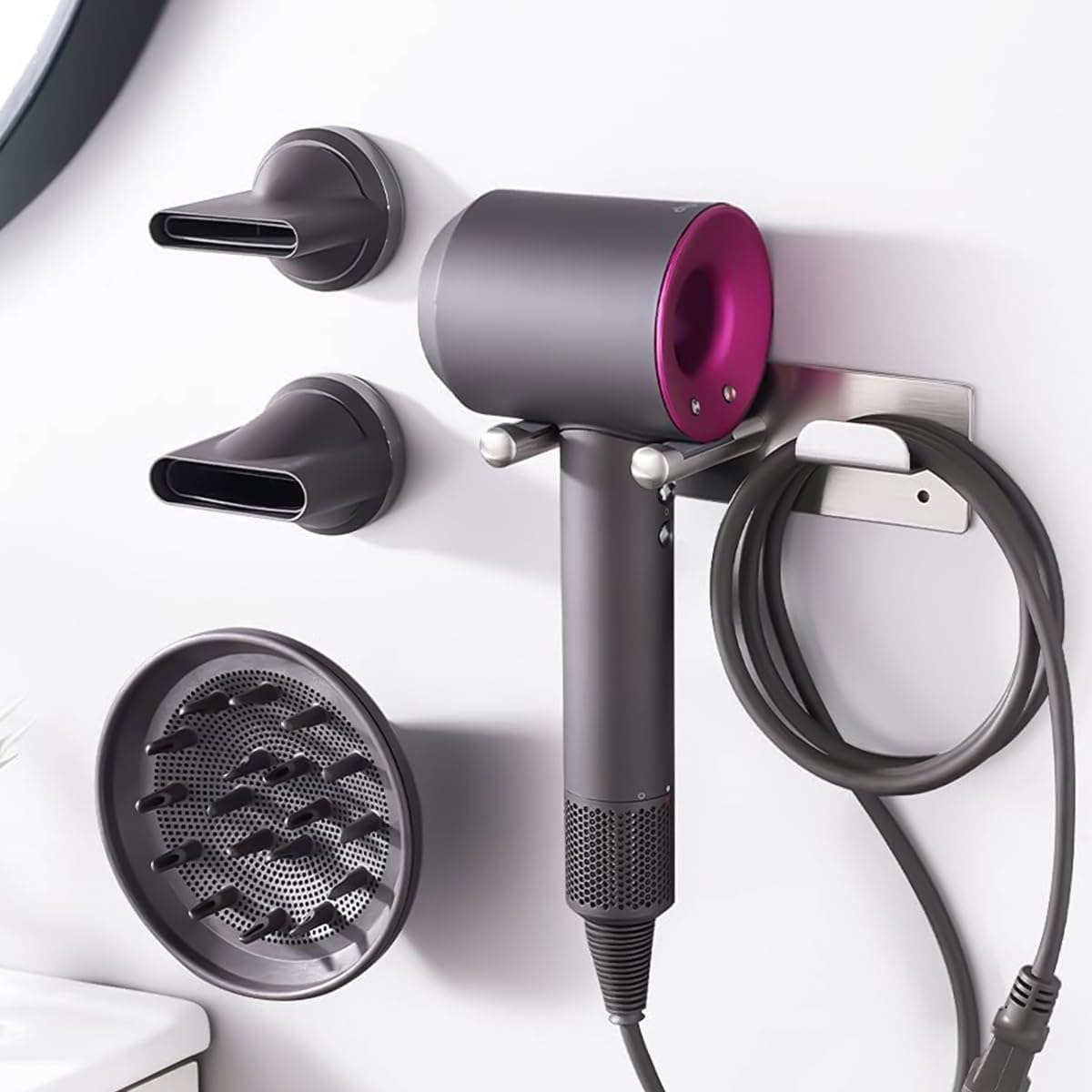 SUS304 Dyson Hair Dryer Wall Mount - Hands-Free Styling