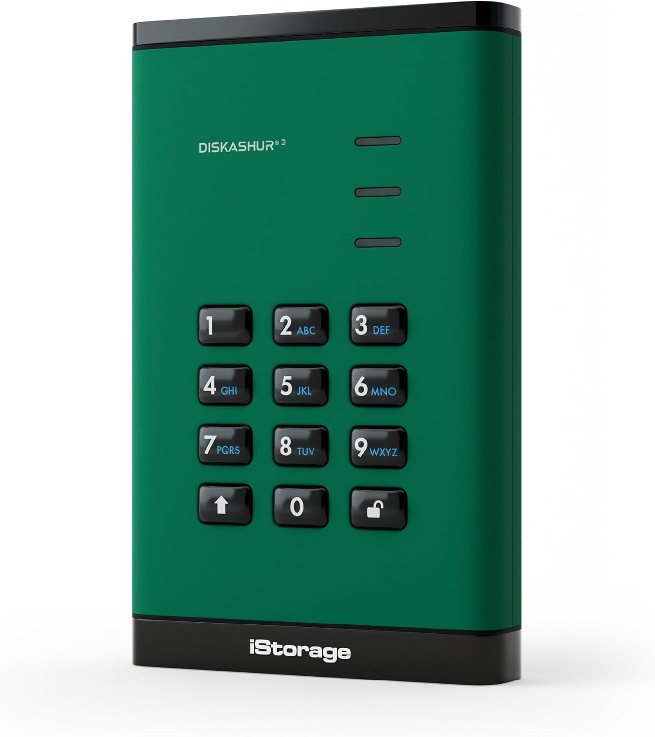 iStorage diskAshur3 SSD 16TB Green - Secure Portable Drive