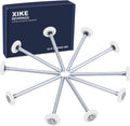 XiKe 10 Pack White 2ft Nylon Garage Door Roller 7ft Stem - Quiet