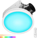 Bathroom Exhaust Fan with RGB Lights, 110 CFM Vent Fan - Quiet 1.0