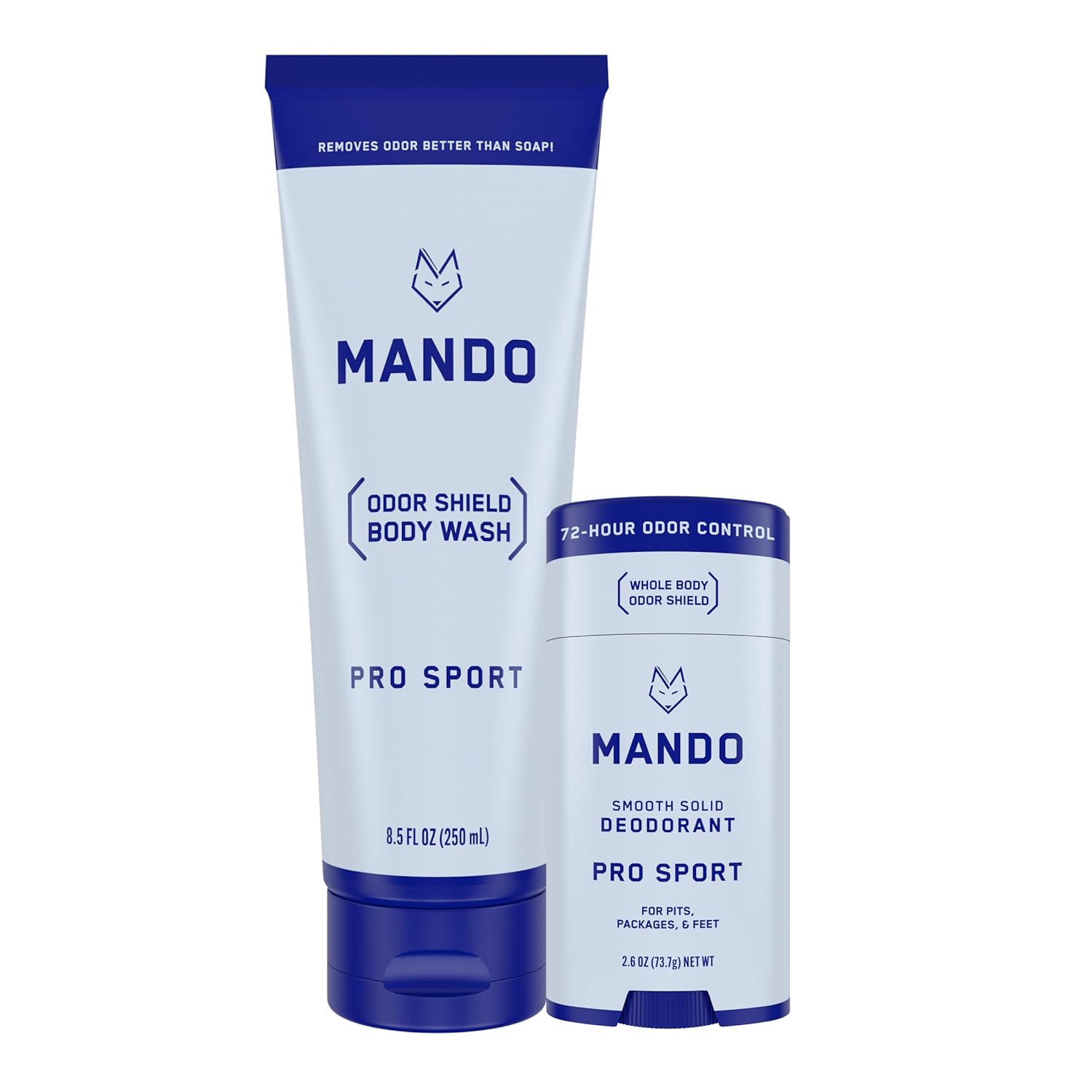 Mando Smooth Solid Stick and Acidified Body Wash for Odor Control