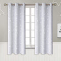 Kids Curtains Short Star and Moon Blackout Panels - Room Darkening