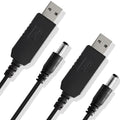 USB Plug Cable for Baby Car Camera 6.6 FT 2-Pack - Reliable 5V to 12V