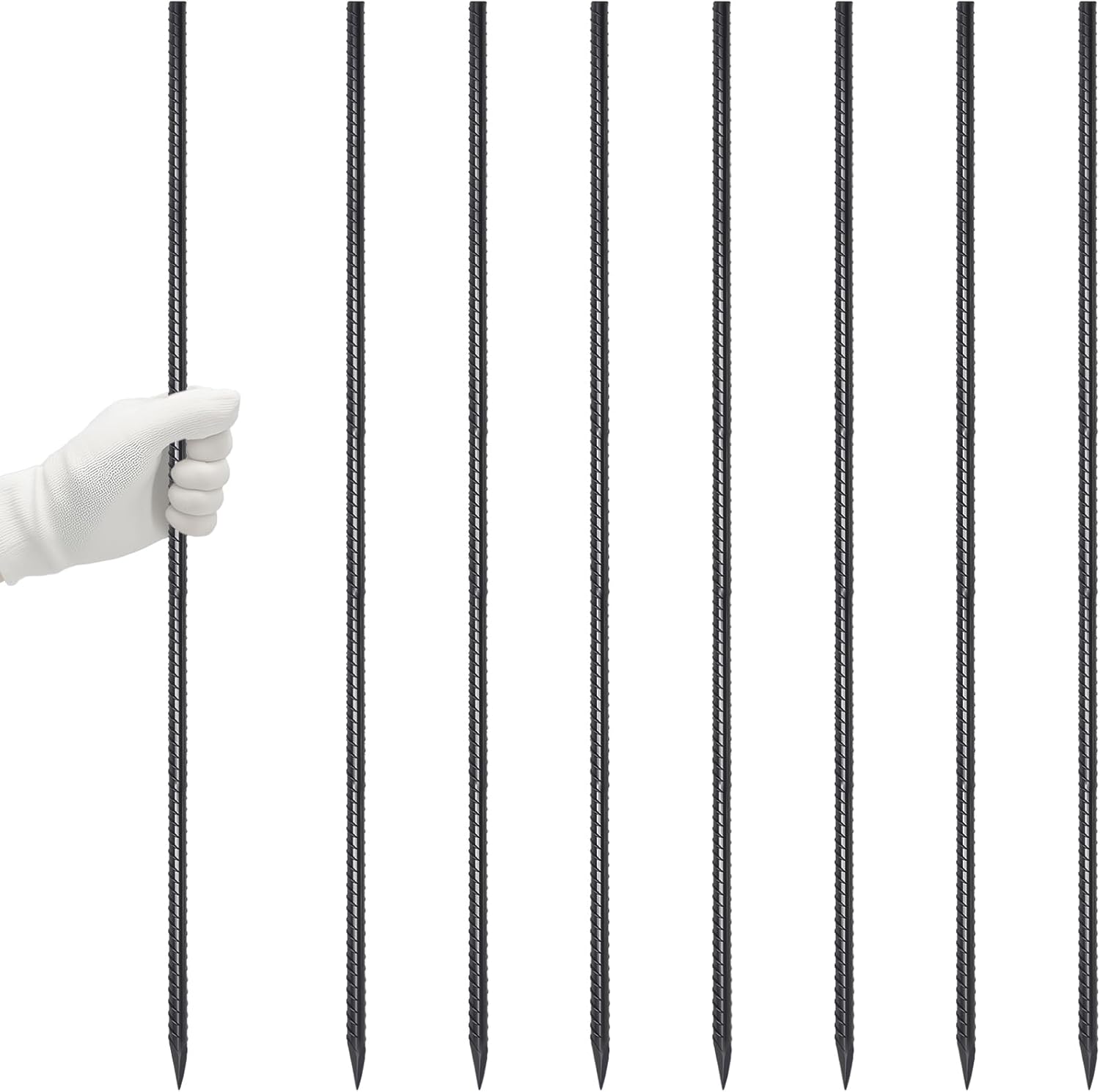 VVOKGO Rebar Stakes 48 Inch Heavy Duty Ground Anchors 8-Pack