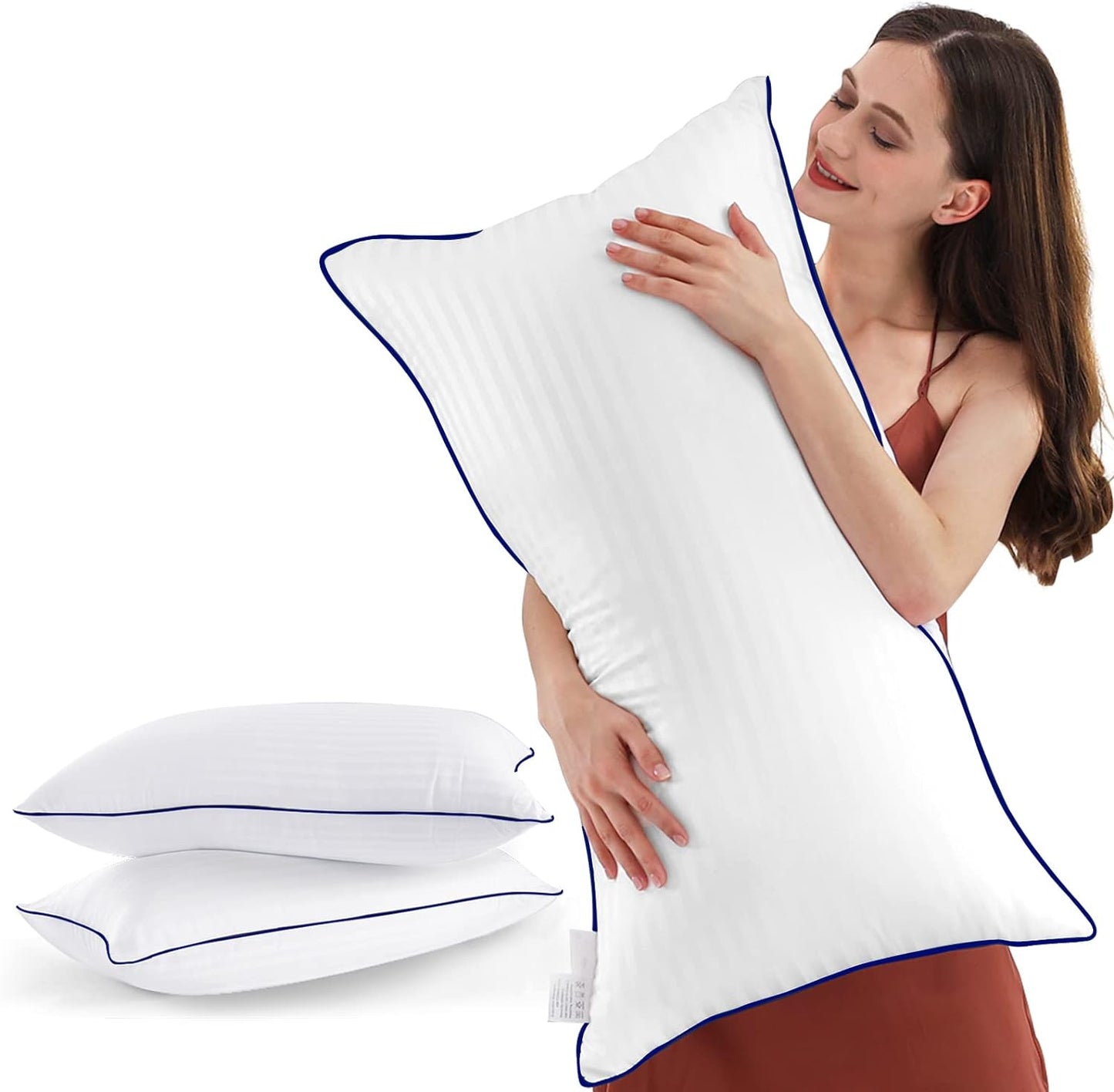 Cooling Luxury King Size Bed Pillows Set of 2 for Sleepers