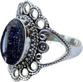 Solid 925 Sterling Silver Black Onyx Ring for Womens - Chunky middle
