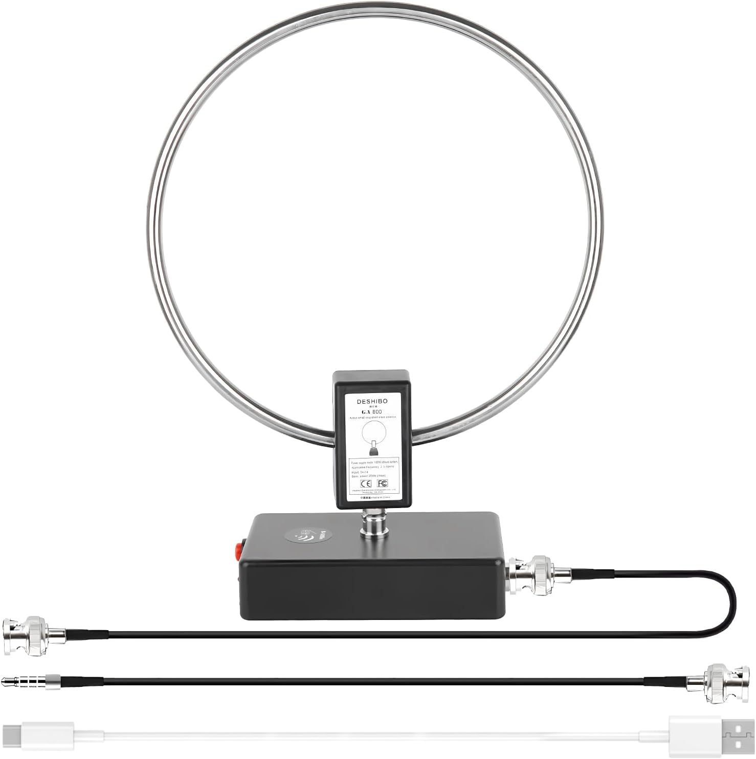GA800 Active Loop Antenna for Indoor Outdoor Ham Radio Use