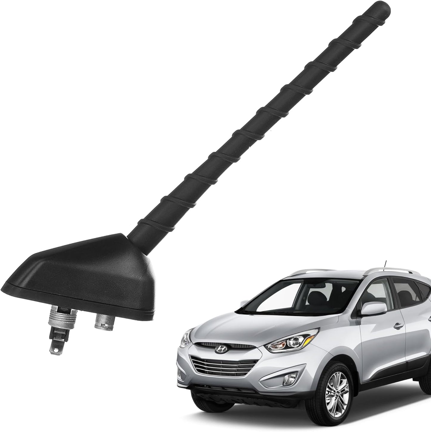 BASIKER Short Antenna for Hyundai Tucson IX35 - 7 Inch Upgrade