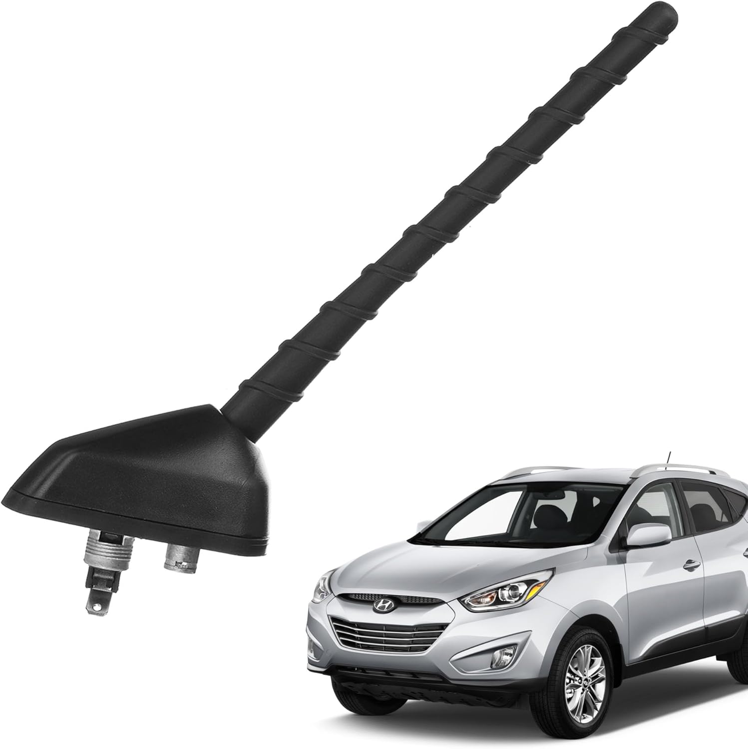 BASIKER Short Antenna for Hyundai Tucson IX35 - 7 Inch Upgrade
