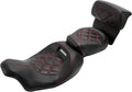 XFMT Motorcycle Low Profile Two-Piece 2-Up Seat w/ Trunk Backrest