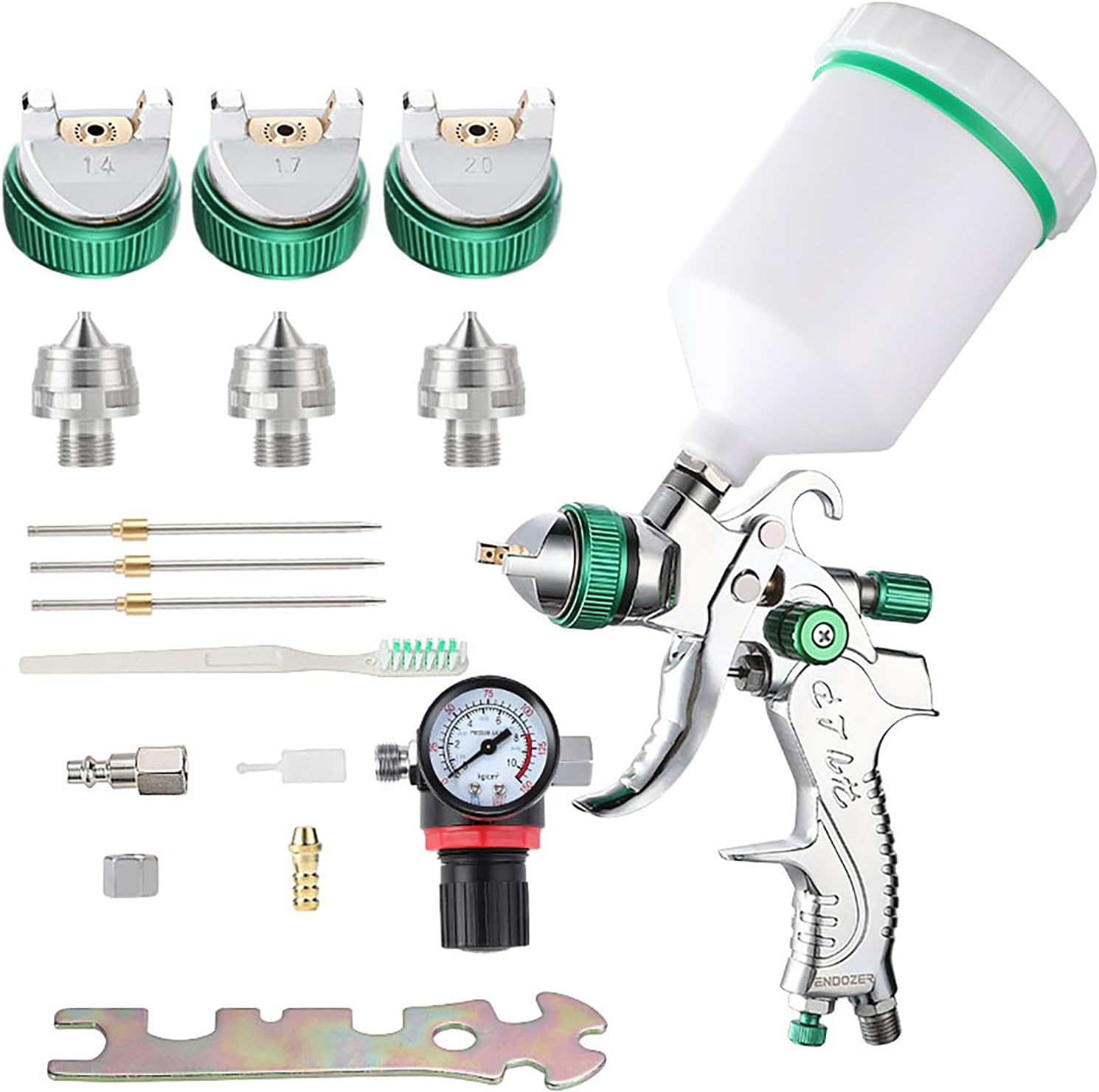 ENDOZER HVLP Spray Gun Set for Auto Paint and Touch-Up Work