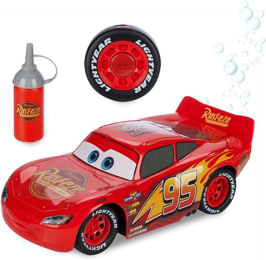 Lightning McQueen Bubble-Blowing Remote Control Car for Kids