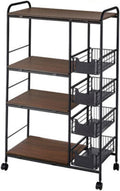 4-Tiers Kitchen Storage Cart 27.9in x 13.7in x 45.2in - Microwave