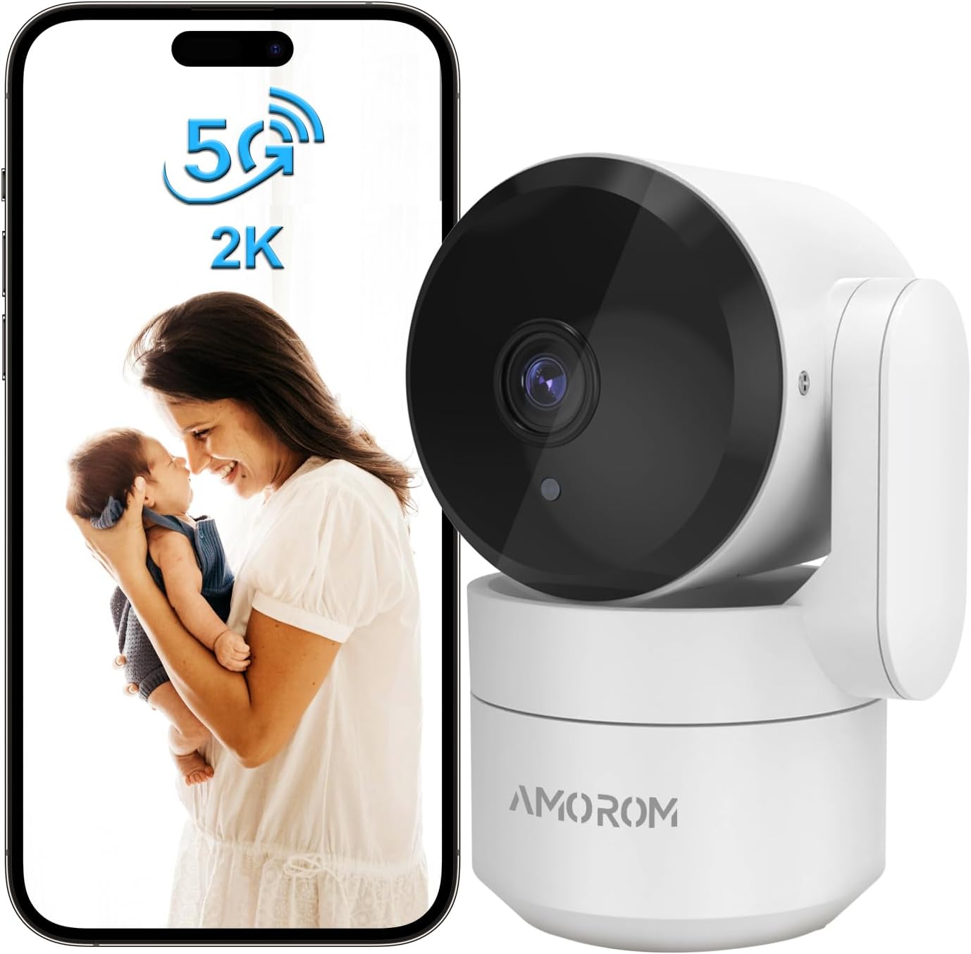 2K Pan-Tilt Indoor Security Camera for Pet Monitoring & More