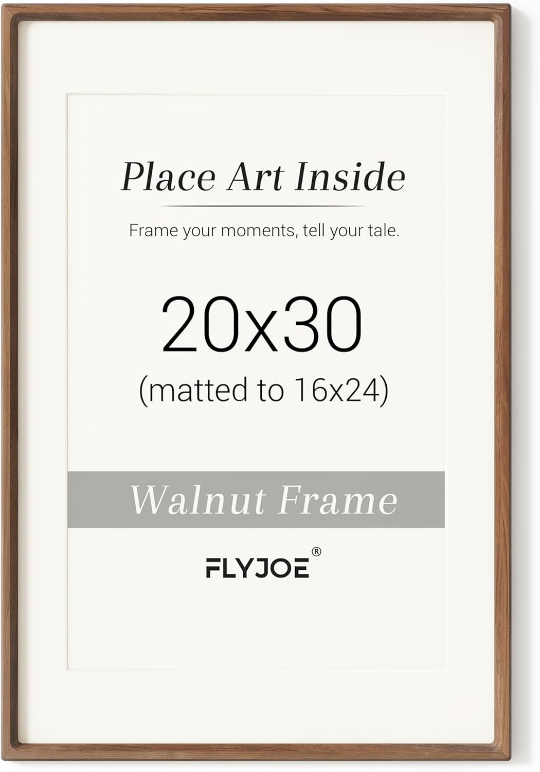 20 x 30 Poster Frame in Natural Walnut Wood for Stunning Displays
