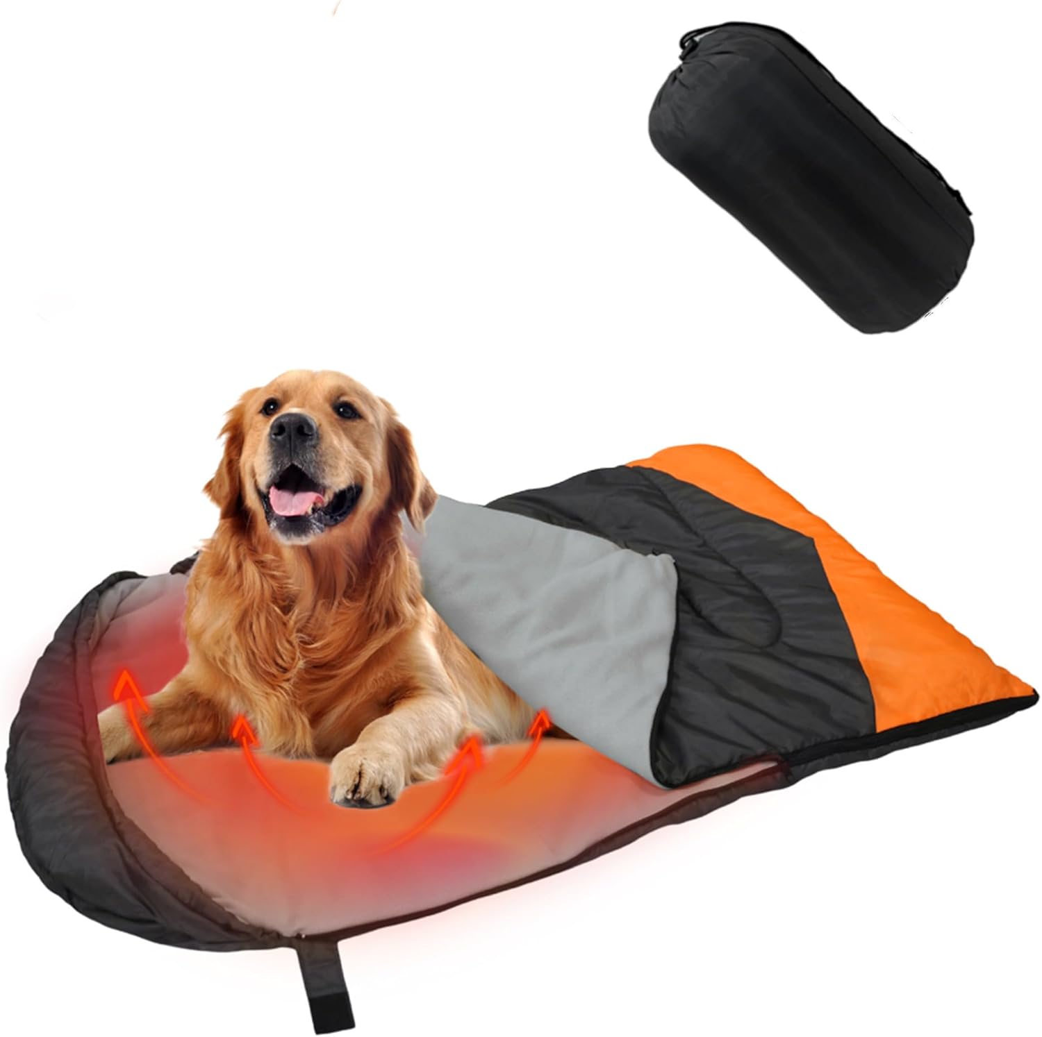 Heated Waterproof Dog Sleeping Bag for Camping and Travel