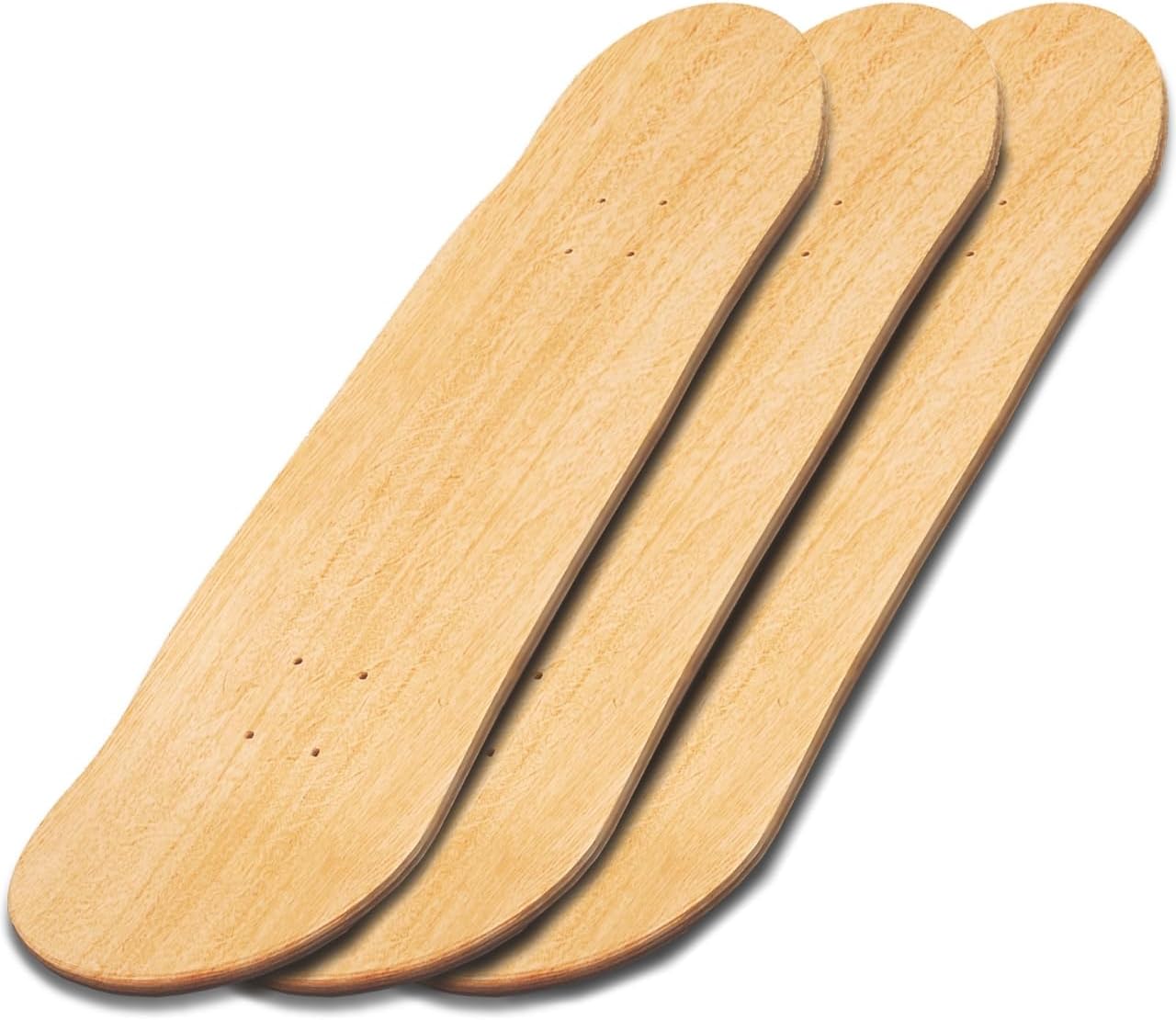 3 PCS Blank Skateboard Decks for DIY Art and Decoration