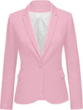 LookbookStore Womens Notched Lapel Blazer Jacket - Classic Office Fit