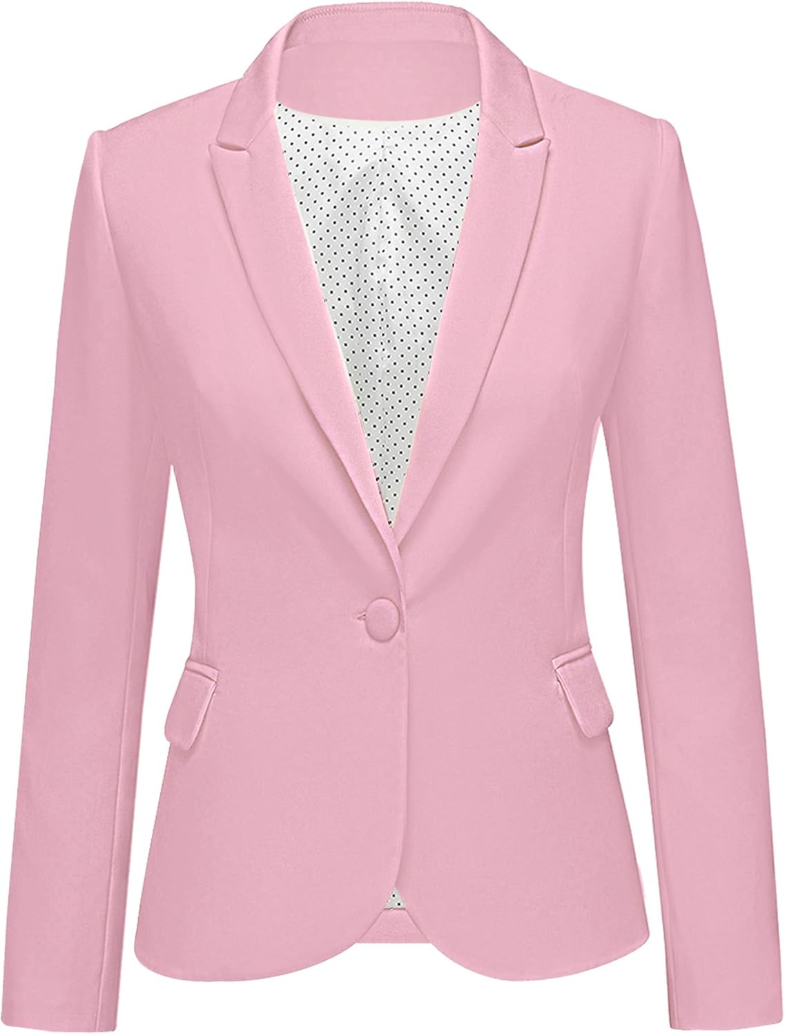 Luvamia Women's Long Sleeve Blazer with Notch Lapel Design