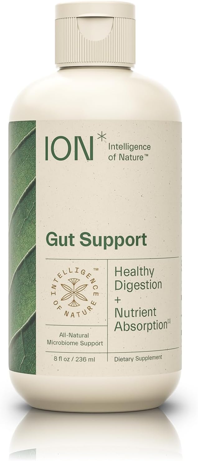 ION Gut Support Liquid Supplement for Digestive Health & Detox