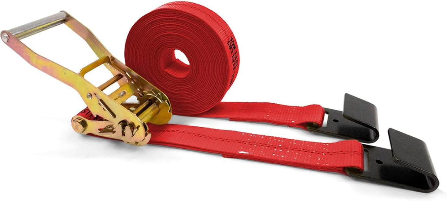 US Cargo Control Flat Hook Ratchet Strap for Heavy Duty Use