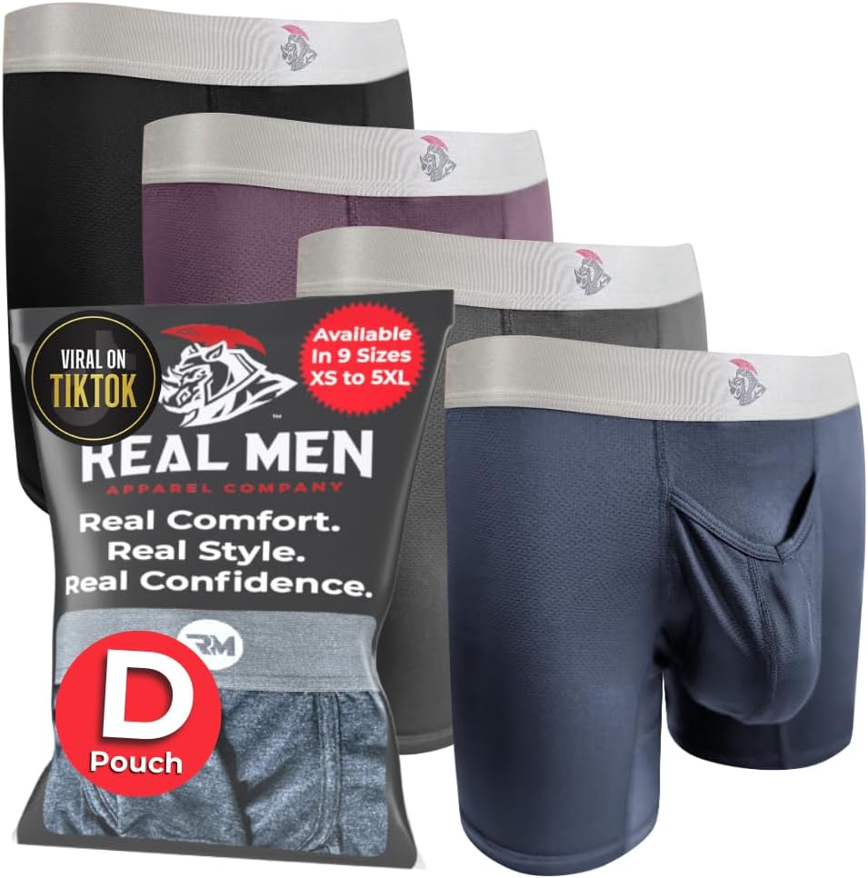 Real Men Athletic Underwear with Support Pouch for Comfort