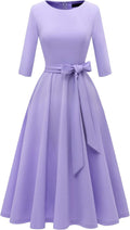 DRESSTELLS Cocktail Dresses for Women Vintage Tea Length - Elegant Fit