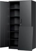 Yizosh Metal Storage Cabinet with Lock - Durable 72in Garage Unit