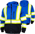 Reflective Fleece Zip Hoodie for Men by FONIRRA for Safety and Warmth