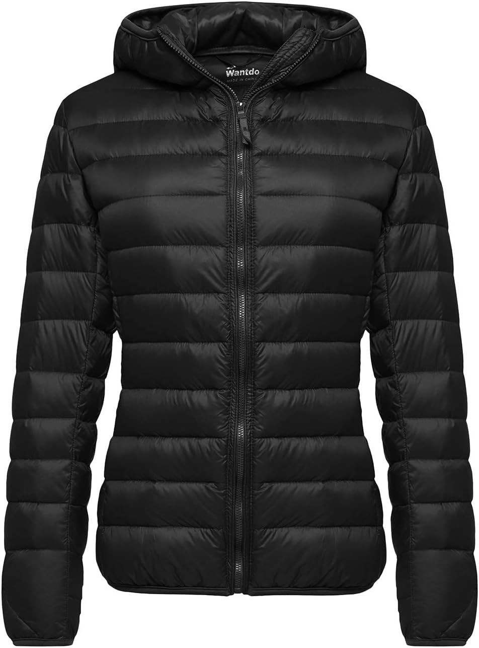 Wantdo Women's Hooded Packable Ultra Light Weight Down Jacket