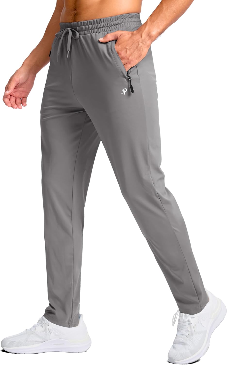 Pudolla Men's Tall Sweatpants with Zipper Pockets for Comfort