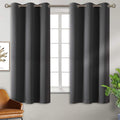 Blackout Curtains 38 x 63 in Dark Grey - Set of 2 Thermal Panels