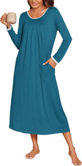 Long Nightgowns for Women Long Sleeve Sleepshirts - Soft Full