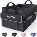 Car Trunk Organizer with Sturdy Base Panel - Foldable 2-Compartment