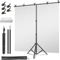Green Screen Backdrop Kit with T-Shaped Stand - Portable White Screen