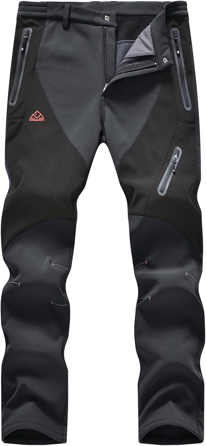 Rdruko Men's Snow Pants Waterproof Insulated for Winter Sports
