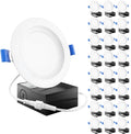 Sunco 4 In LED Recessed Light 24 Pack - Dimmable Selectable CCT