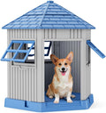 DRATO Dog House Large Indoor Outdoor Shelter - Weatherproof Elevated