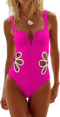 Seamoly One Piece Swimsuit for Women with Floral Cut Out Design