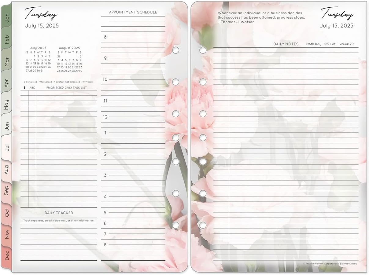 Blooms Two Page Per Day Classic Planner for 2025-2026
