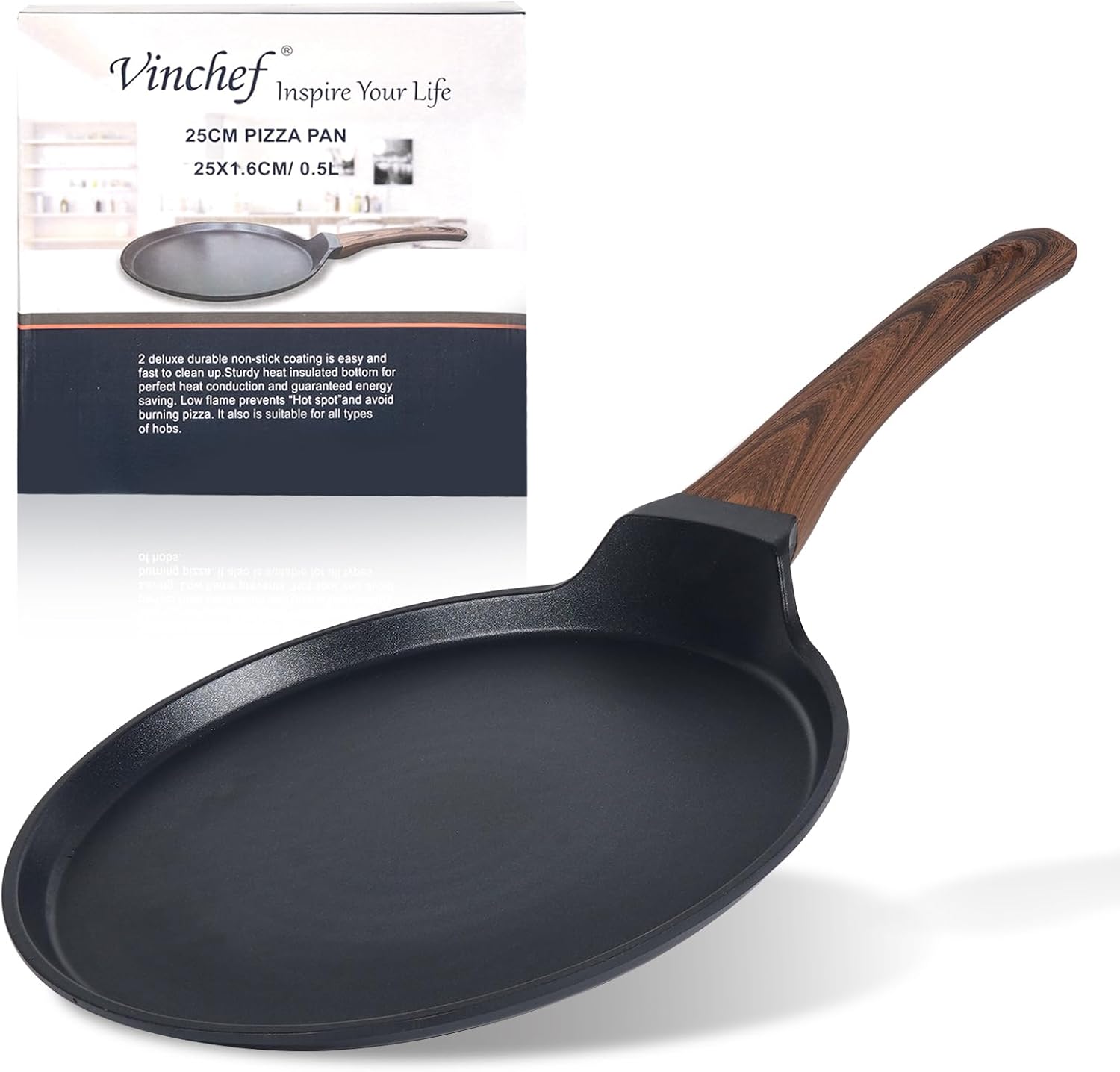 Vinchef 10in Nonstick Crepe Pan - Crispy Pancakes