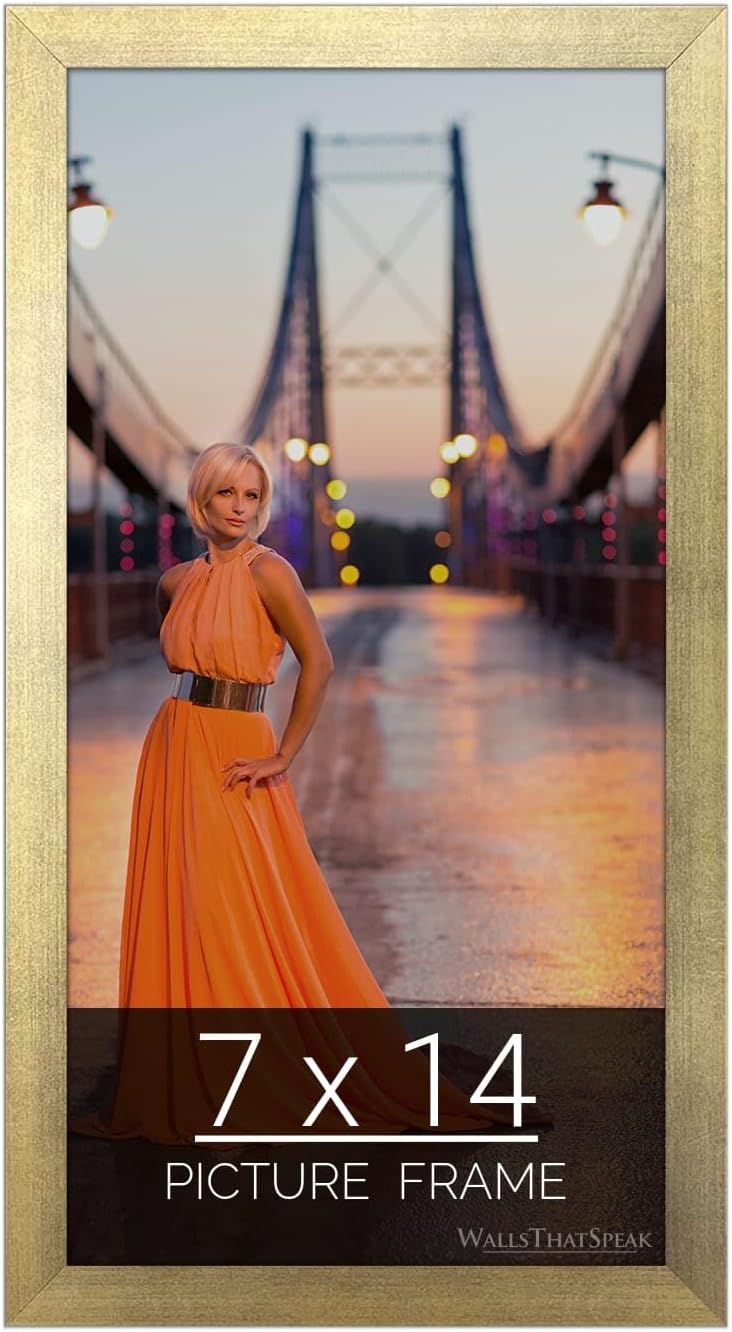 7x14 Gold Picture Frame for Puzzles Posters Photos Artwork