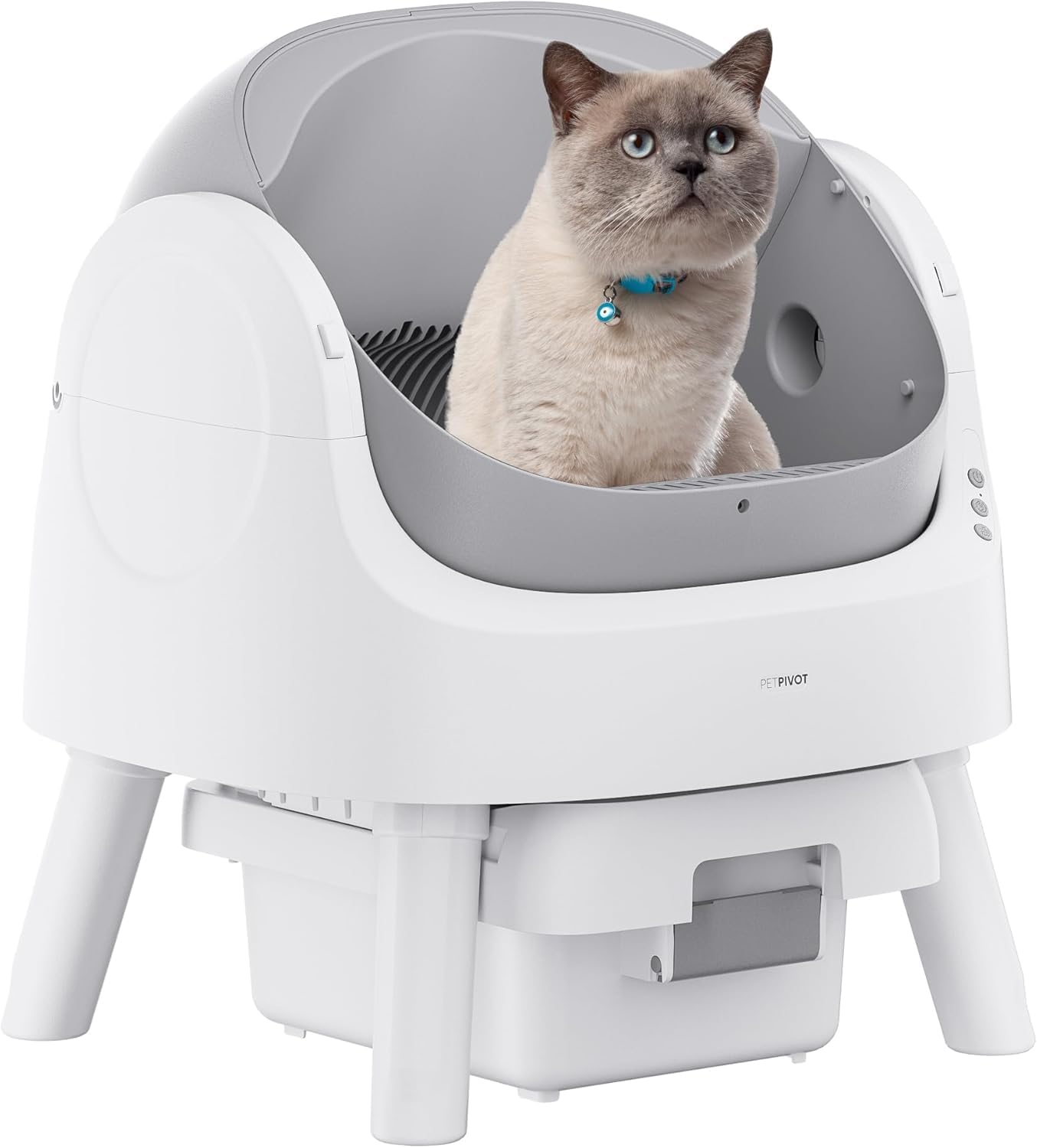 Self Cleaning Cat Litter Box for Multiple Cats, Grey Design
