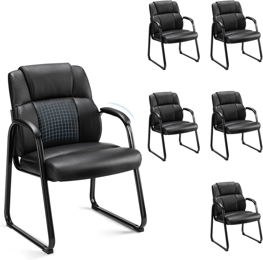 Comfortable Waiting Room Guest Chair Set of 6 for Office Use