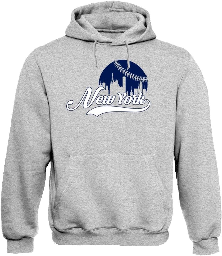 Xtreme Apparrel Cityscape Skyline Men's Hoodie for Baseball Fans