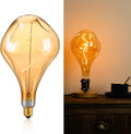 Large Edison Light Bulb 100 Watt Amber Dimmable 2200K - Oversized