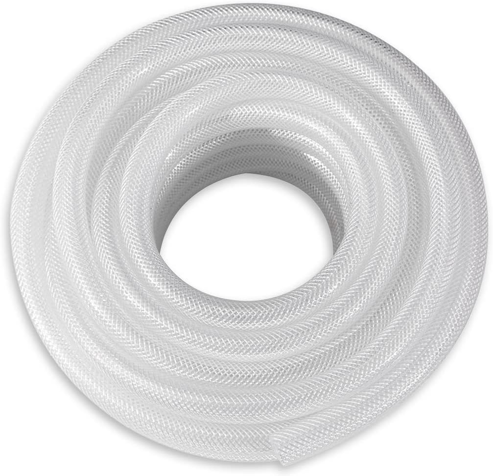 DAVCO 25 ft Heavy Duty Braided Clear Plastic Vinyl Tubing