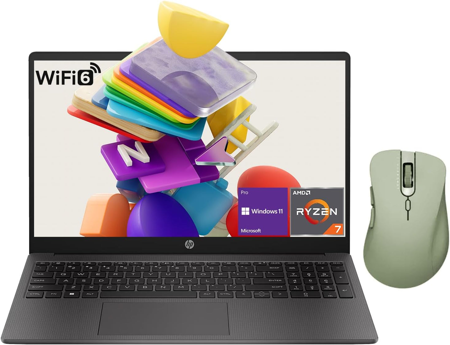HP 255 G10 Laptop with Ryzen 7, 64GB RAM, 2TB SSD, and More