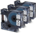 3 Pack Black on White Label Tape for DYMO 160